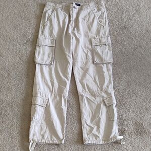 Men's Casual Cargo Pants - Cream